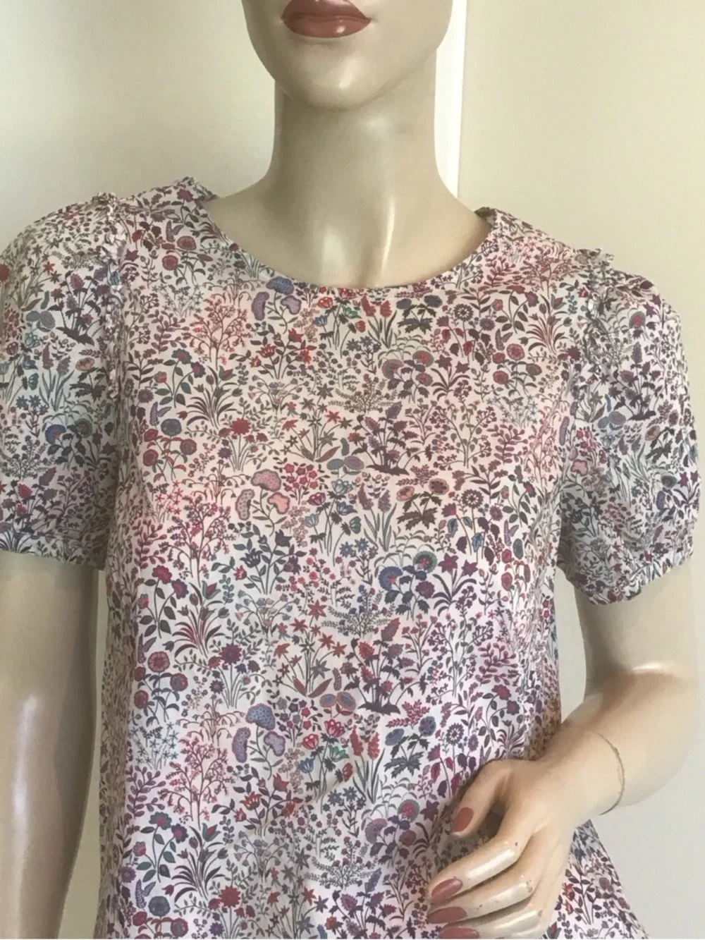 J Crew x Liberty London Fabric Floral 100% Cotton Puff Sleeve Blouse Shirt‎ XS
